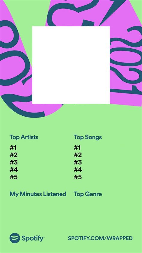 Spotify Wrapped 2021 Template